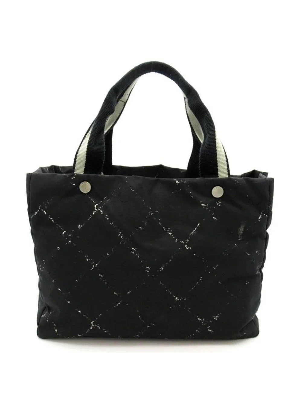 Chanel Travel Line Tote MM Nylon Black
